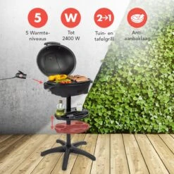 KitchenBrothers Elektrische BBQ - Met Grillplaat - Anti-aanbaklaag - Incl. Plank/Houders - Grilloppervlak 46,5x33,8cm - Tot 300°C - 2400W - Zwart 14 KitchenBrothers Elektrische BBQ - Met Grillplaat - Anti-aanbaklaag - Incl. Plank/Houders - Grilloppervlak 46,5x33,8cm - Tot 300°C - 2400W - Zwart -Woonwinkel 1200x1200 1398