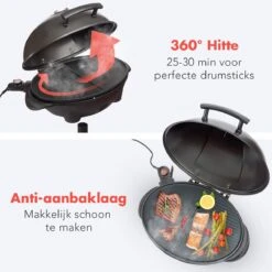 KitchenBrothers Elektrische BBQ - Met Grillplaat - Anti-aanbaklaag - Incl. Plank/Houders - Grilloppervlak 46,5x33,8cm - Tot 300°C - 2400W - Zwart 16 KitchenBrothers Elektrische BBQ - Met Grillplaat - Anti-aanbaklaag - Incl. Plank/Houders - Grilloppervlak 46,5x33,8cm - Tot 300°C - 2400W - Zwart -Woonwinkel 1200x1200 1400