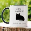 I Work Hard Kat Mok - Katten - Juf Cadeau - Meester Cadeau - Verjaardagscadeau - Cadeau - Verjaardag Cadeau Man - Cadeau Voor Man - Cadeau Voor Vrouw - Mokken - Theeglazen - Koffiekopjes -Woonwinkel 1200x1200 1439