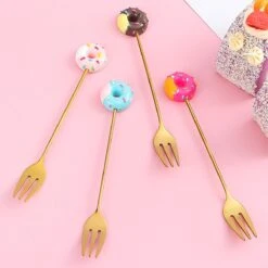 Gebaksvorkjes Donut Set Van 4 Taartvorkjes - Goud -Woonwinkel 1200x1200 1451