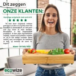 Ecowize 3-in-1 Bamboe Snijplank Met Opvangbak - Snijplank Hout Incl. 3 Roestvrijstalen Opvangbakjes Met Bamboe Deksel, 4 Inzetbare Raspen - Groentesnijder, Hakblok, Borrelplank, Tapasplank, Broodplank - 40x30cm - Duurzaam Cadeau -Woonwinkel 1200x1200 1464