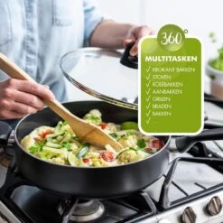 GreenPan Memphis Hapjespan 28cm - Zwart - Inductie - PFAS-vrij -Woonwinkel 1200x1200 1470