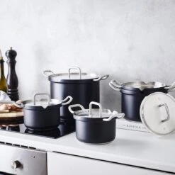 BK Q-linair Master Black Kookpannenset - 5-delig - Veilig Afgietsysteem - Inductie -Woonwinkel 1200x1200 1494