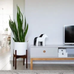 LifeGoods Planten Standaard - Uitschuifbare Bloempothouder - 20 Tot 30 Cm - Donker Bamboe -Woonwinkel 1200x1200 154