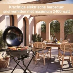 SUNTEC Elektrische BBQ 9493 - Geschikt Voor Buiten Als Tafelbarbecue Of Staande Barbecue - Barbecue Voor Balkon, Terras, Tuin En Camping - Elektrisch Barbecueën Met Max. 2400 Watt - Mobiel Onderstel -Woonwinkel 1200x1200 1545