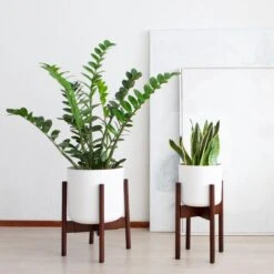 LifeGoods Planten Standaard - Uitschuifbare Bloempothouder - 20 Tot 30 Cm - Donker Bamboe -Woonwinkel 1200x1200 155