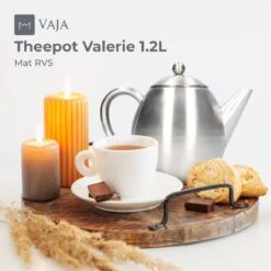 Vaja Valerie - Theepot Met Filter - Dubbelwandig - RVS - 1.2L -Woonwinkel 1200x1200 1554