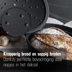 Gietijzeren Braadpan - Sudderpan Zwart Van Daumonet - Ovaal - Ø 29 Cm - 3 Liter - 100% PFAS & PFOA Vrij - Emaille - Geschikt Voor Alle Warmtebronnen - Elektrisch - Gas - Halogeen - Inductie - Keramisch - Vaatwasserbestendig -Woonwinkel 1200x1200 1650