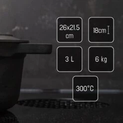 Gietijzeren Braadpan - Sudderpan Zwart Van Daumonet - Ovaal - Ø 29 Cm - 3 Liter - 100% PFAS & PFOA Vrij - Emaille - Geschikt Voor Alle Warmtebronnen - Elektrisch - Gas - Halogeen - Inductie - Keramisch - Vaatwasserbestendig -Woonwinkel 1200x1200 1654