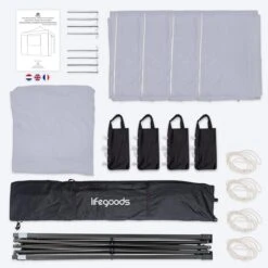 LifeGoods Partytent - 3x3 M - Zijwanden - Easy Up - Opvouwbaar - Waterdicht - Draagtas Met Wieltjes - Donkergrijs 18 LifeGoods Partytent - 3x3 M - Zijwanden - Easy Up - Opvouwbaar - Waterdicht - Draagtas Met Wieltjes - Donkergrijs -Woonwinkel 1200x1200 166