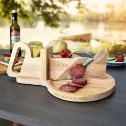 MikaMax Worst Guillotine - Worstsnijder - Worst Snijplank - Sausage Guillotine - Makkelijk Schoon Te Maken - RVS Mes - Bamboe - 30 X 19cm -Woonwinkel 1200x1200 1684