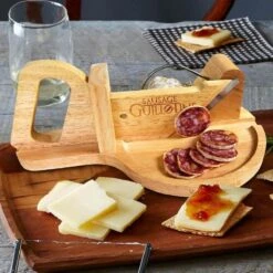 MikaMax Worst Guillotine - Worstsnijder - Worst Snijplank - Sausage Guillotine - Makkelijk Schoon Te Maken - RVS Mes - Bamboe - 30 X 19cm -Woonwinkel 1200x1200 1685