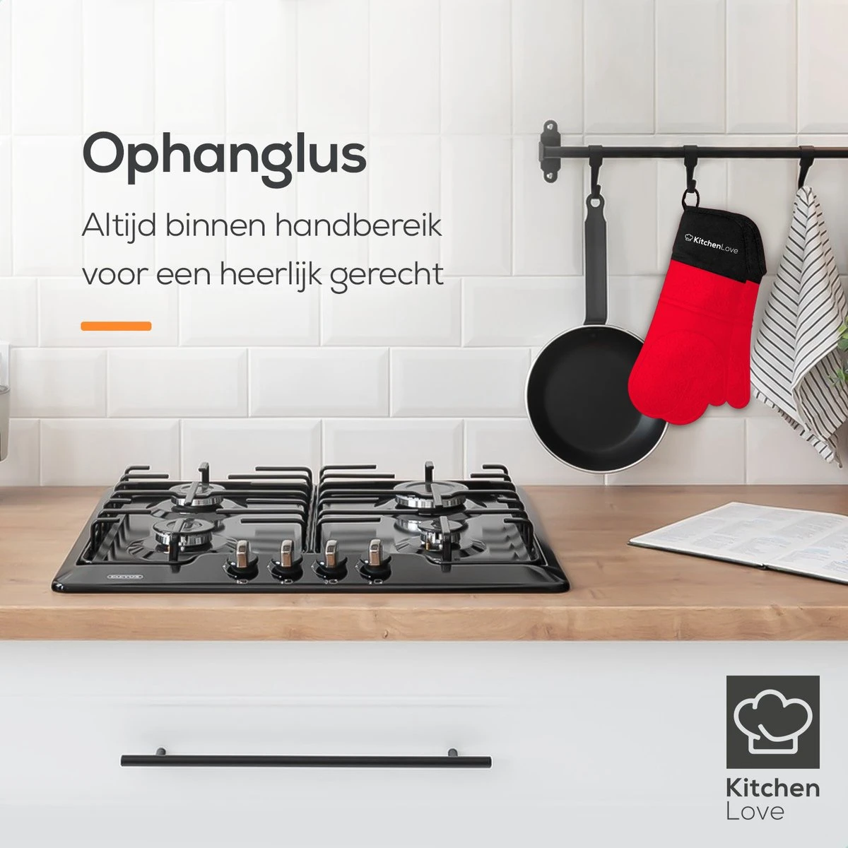 KitchenLove Ovenwanten - 2 Stuks Ovenhandschoenen - Hittebestendig Tot 250 °C - Siliconen - Rood 6 KitchenLove Ovenwanten - 2 Stuks Ovenhandschoenen - Hittebestendig Tot 250 °C - Siliconen - Rood - Afbeelding 4