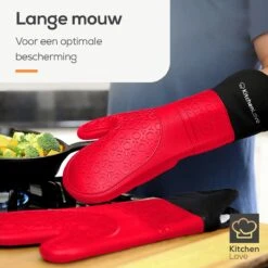 KitchenLove Ovenwanten - 2 Stuks Ovenhandschoenen - Hittebestendig Tot 250 °C - Siliconen - Rood 19 KitchenLove Ovenwanten - 2 Stuks Ovenhandschoenen - Hittebestendig Tot 250 °C - Siliconen - Rood -Woonwinkel 1200x1200 1745
