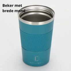 Castagnola Design RVS Koffiebeker To Go - Blauw - 380ml - Thermosbeker - Theebeker -Woonwinkel 1200x1200 1759