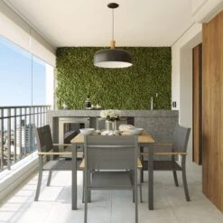 NATERIAL - Tuintafel Vierkant ORIS - 4 Personen - Houten Tafel 90x90 Cm - Aluminium - Met Houten Blad - Eucalyptus -Woonwinkel 1200x1200 176