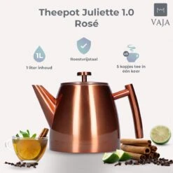 Vaja® Theepot Juliette Rosé Dubbelwandig 18 Vaja® Theepot Juliette Rosé Dubbelwandig -Woonwinkel 1200x1200 1773