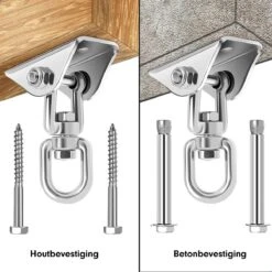 Luxe Ophangsysteem - 180° Schommelen, 360° Roteerbaar - Plafondhaak - Ophanghaak - Hangstoel Buiten - Hangstoel Binnen – Schommelstoel - Schommel - Bokszakken - RVS - Nederlandse Handleiding - 17 Luxe Ophangsysteem - 180° Schommelen, 360° Roteerbaar - Plafondhaak - Ophanghaak - Hangstoel Buiten - Hangstoel Binnen – Schommelstoel - Schommel - Bokszakken - RVS - Nederlandse Handleiding - -Woonwinkel 1200x1200 181