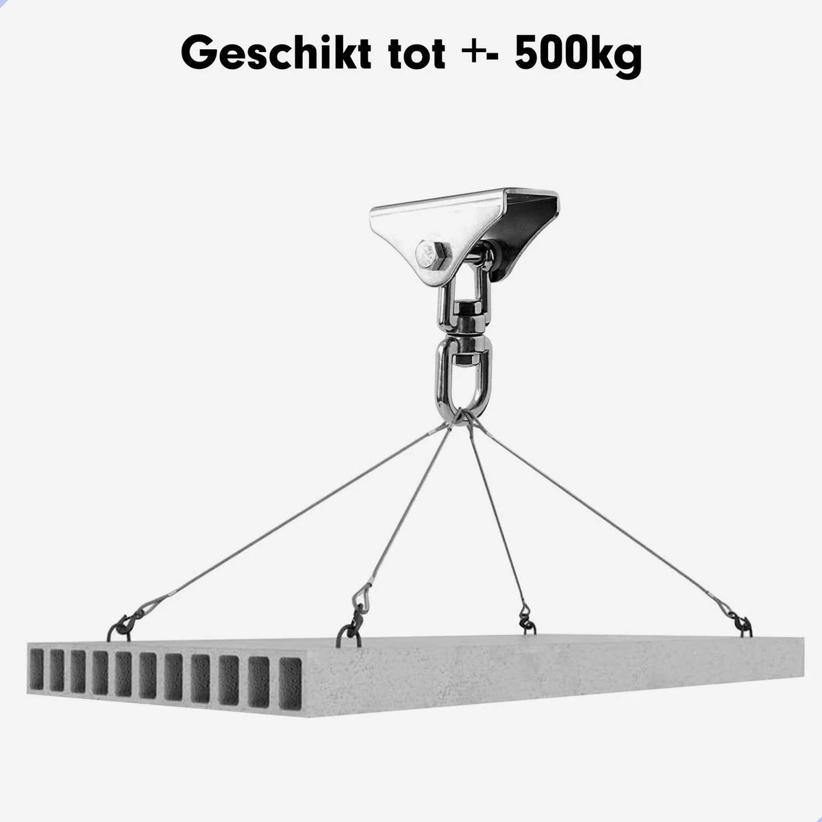 Luxe Ophangsysteem - 180° Schommelen, 360° Roteerbaar - Plafondhaak - Ophanghaak - Hangstoel Buiten - Hangstoel Binnen – Schommelstoel - Schommel - Bokszakken - RVS - Nederlandse Handleiding - 9 Luxe Ophangsysteem - 180° Schommelen, 360° Roteerbaar - Plafondhaak - Ophanghaak - Hangstoel Buiten - Hangstoel Binnen – Schommelstoel - Schommel - Bokszakken - RVS - Nederlandse Handleiding - - Afbeelding 7