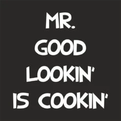 Roly Keukenschort Mr. Good Lookin' Is Cookin' - One Size - Zwart - Vaderdag Cadeau - Papa Cadeau - Cadeau Voor Hem - Cadeau Voor Vader - Keukenschort Met Tekst -Woonwinkel 1200x1200 1831