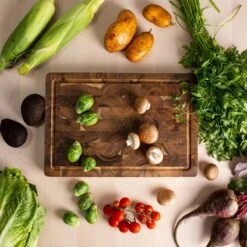 VDN Professionele Snijplank Acacia Hout Met Sapgeul En Handvatten – Hakblok 26x38x3.5 Cm -Woonwinkel 1200x1200 1844