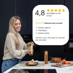 Deleca Luxe Peper En Zoutmolen Set - Zout / Pepermolen - Handmatig - Met Navul Lepel & Geschenkdoos - Acacia Hout - Rond 25 Deleca Luxe Peper En Zoutmolen Set - Zout / Pepermolen - Handmatig - Met Navul Lepel & Geschenkdoos - Acacia Hout - Rond -Woonwinkel 1200x1200 1876