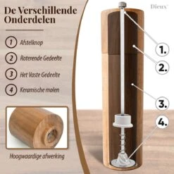 Dieux® - Peper En Zoutmolen Set - Cilinder Vorm - 22CM - Zout Peper Kruiden - 2 Stuks - Acacia Hout - Instelbare Maalgraad - Duurzaam - Luxe Kwaliteit - Hervulbaar - Pepermolen - Zoutmolen - BBQ Accesoires - Pasen 14 Dieux® - Peper En Zoutmolen Set - Cilinder Vorm - 22CM - Zout Peper Kruiden - 2 Stuks - Acacia Hout - Instelbare Maalgraad - Duurzaam - Luxe Kwaliteit - Hervulbaar - Pepermolen - Zoutmolen - BBQ Accesoires - Pasen -Woonwinkel 1200x1200 1890