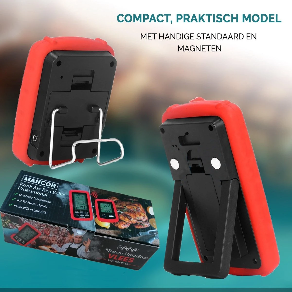 Mancor Vleesthermometer Digitaal BBQ Accesoires Thermometer Oventhermometer 11 Mancor Vleesthermometer Digitaal BBQ Accesoires Thermometer Oventhermometer - Afbeelding 9