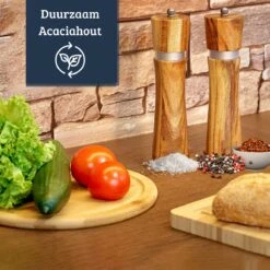 UNBOX Peper En Zoutmolen Set - Pepermolen - Zoutmolen - BBQ Accesoires - Acacia Hout - RVS -Woonwinkel 1200x1200 1977