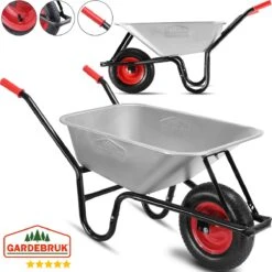 Gardebruk Kruiwagen 100L - Luchtband - 250kg Draagkracht Zilver 25 Gardebruk Kruiwagen 100L - Luchtband - 250kg Draagkracht Zilver -Woonwinkel 1200x1200 207