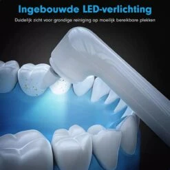 DEN-T® PRO P350 Elektrische Tandenpolijster - Wit - 5 Standen - 5 Opzetstukken - Polijstmachine - Polijstset - Tanden Polijsten - -Woonwinkel 1200x1200 2120