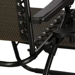 Springos Tuinstoel | Ligstoel | Opvouwbaar | Verstelbaar | Ergonomische Hoofdsteun | Bruin / Zwart -Woonwinkel 1200x1200 216