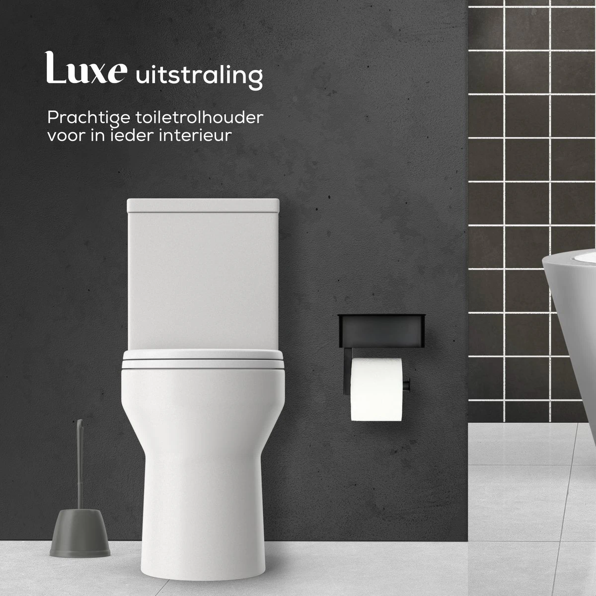 Gatot Goodies RVS Toiletrolhouder Met Plankje - WC Rolhouder Zwart Zonder Boren –Toiletpapierhouder Zelfklevend – Met Lade 7 Gatot Goodies RVS Toiletrolhouder Met Plankje - WC Rolhouder Zwart Zonder Boren –Toiletpapierhouder Zelfklevend – Met Lade - Afbeelding 5