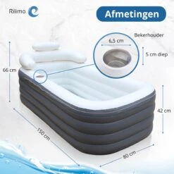 Opblaasbaar Bad Ligbad Zitbad Volwassenen - Ijsbad Badkuip Opblaasbad - Opvouwbaar Bad Opblaas Bad Antraciet -Woonwinkel 1200x1200 2291