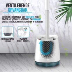 Strex Toiletborstel Siliconen Met Houder - Sneldrogend, Hygiënisch & Antibacteriële Werking - WC Borstel - Toilet Borstel Houder -Woonwinkel 1200x1200 2295