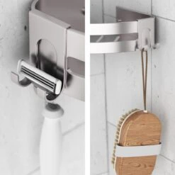 Sanicraft® Doucherekje - Doucherekje Zonder Boren - Geschikt Voor Elk Type Muur - Doucherekje Hangend - Doucheplank - Doucherekje Hoek - Doucherekje Zilver -Woonwinkel 1200x1200 2310