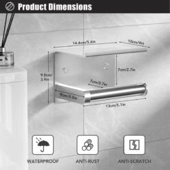 BOTC Toiletrolhouder Met Handdoekhaakjes - Toiletrolhouder - Toiletrolhouder - Zelfklevend / Boren / Zonder Boren - RVS - Zliver 13 BOTC Toiletrolhouder Met Handdoekhaakjes - Toiletrolhouder - Toiletrolhouder - Zelfklevend / Boren / Zonder Boren - RVS - Zliver -Woonwinkel 1200x1200 2324