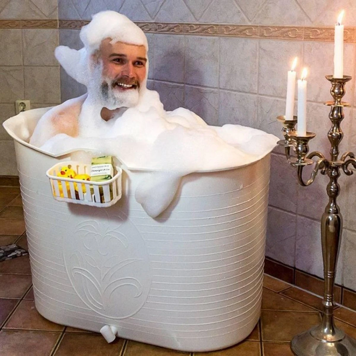 Zitbad Voor Volwassenen - Bath Bucket - Wit - 200L 18 Zitbad Voor Volwassenen - Bath Bucket - Wit - 200L - Afbeelding 16