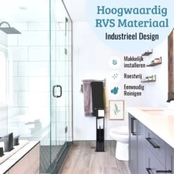 Mmoods Toiletbutler Zwart - WC Borstel Met Toiletrolhouder Vrijstaand - Toiletborstel Siliconen Industrieel Design Mmoods - Reserverolhouder Zonder Boren Staand Met Plankje RVS 15 Mmoods Toiletbutler Zwart - WC Borstel Met Toiletrolhouder Vrijstaand - Toiletborstel Siliconen Industrieel Design Mmoods - Reserverolhouder Zonder Boren Staand Met Plankje RVS -Woonwinkel 1200x1200 2372