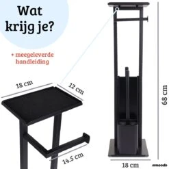 Mmoods Toiletbutler Zwart - WC Borstel Met Toiletrolhouder Vrijstaand - Toiletborstel Siliconen Industrieel Design Mmoods - Reserverolhouder Zonder Boren Staand Met Plankje RVS 16 Mmoods Toiletbutler Zwart - WC Borstel Met Toiletrolhouder Vrijstaand - Toiletborstel Siliconen Industrieel Design Mmoods - Reserverolhouder Zonder Boren Staand Met Plankje RVS -Woonwinkel 1200x1200 2373