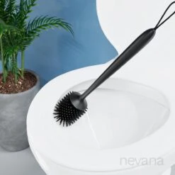 Toiletborstel Met Houder - WC Borstel - Vrijstaand - Siliconen - Zwart -Woonwinkel 1200x1200 2400