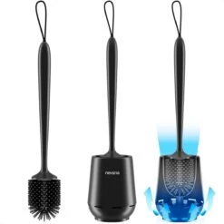 Toiletborstel Met Houder - WC Borstel - Vrijstaand - Siliconen - Zwart -Woonwinkel 1200x1200 2403