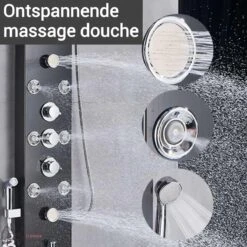Douchepaneel Met Massage - Regendouche - Massage Jets - Waterval Douche - Met Thermostaatkraan En Handdouche - Zwart - Opbouw - Douchekop - Flanner® 11 Douchepaneel Met Massage - Regendouche - Massage Jets - Waterval Douche - Met Thermostaatkraan En Handdouche - Zwart - Opbouw - Douchekop - Flanner® -Woonwinkel 1200x1200 2405
