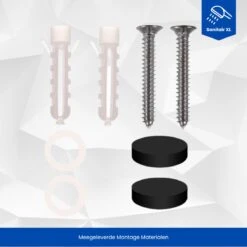 SanitairXL - Doucherek Zwart RVS - 50 Cm Breed - Badkamer Rekje - Douche Rekje - Wandrekje - Hangend Doucherek - Keuken Wandrek -Woonwinkel 1200x1200 2413