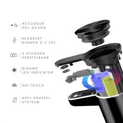 101Products Automatische Zeepdispenser - USB Oplaadbaar - Zeepdispenser Met Sensor - Zeeppompje - Zwart -Woonwinkel 1200x1200 2418
