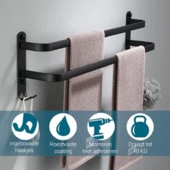 Vannons - Handdoekrek - Handdoekrek Badkamer - 2 Handdoeken - Zwart -Woonwinkel 1200x1200 2438