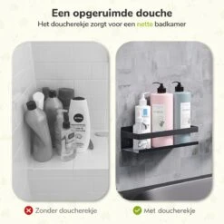 Doucherek Zwart 30 CM - Badkamer Rekje Douche - Zonder Boren - Douchemandje -Woonwinkel 1200x1200 2442