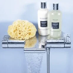 GROHE Grohtherm 2000 New Thermostatische Badkraan - 15cm - CoolTouch - Met Tray - Chroom - 34464001 -Woonwinkel 1200x1200 2451