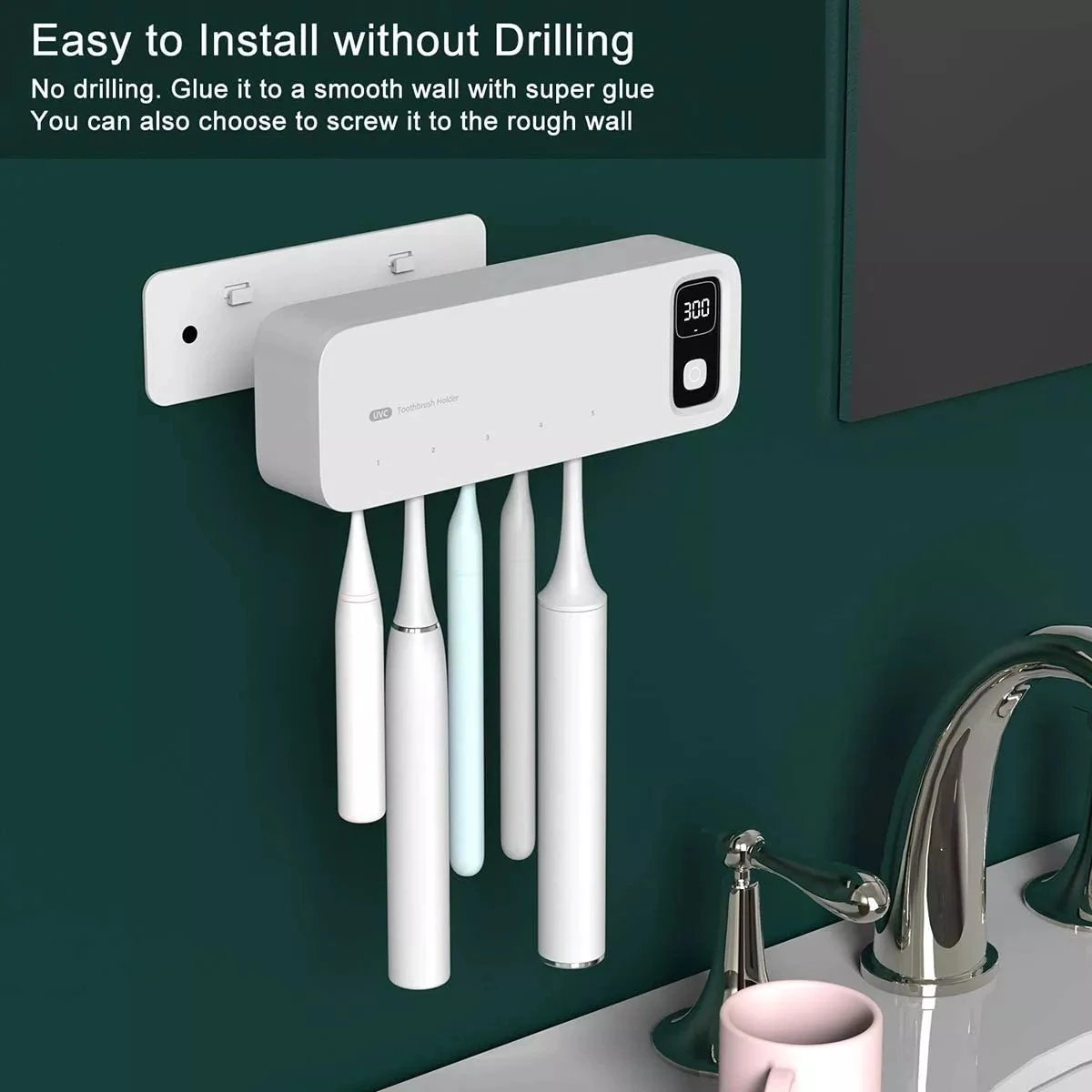 UV-Brush | Tandenborstelhouder Antibacterieel | Steriliserend UV Licht | Hangend | Zwart | Badkamer | Nieuw Model Met Ventilator 8 UV-Brush | Tandenborstelhouder Antibacterieel | Steriliserend UV Licht | Hangend | Zwart | Badkamer | Nieuw Model Met Ventilator - Afbeelding 6