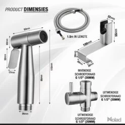 Nolad® Bidet Handdouche - Douchekoppen - Bidet - Handdouche - Zilver 18 Nolad® Bidet Handdouche - Douchekoppen - Bidet - Handdouche - Zilver -Woonwinkel 1200x1200 2538